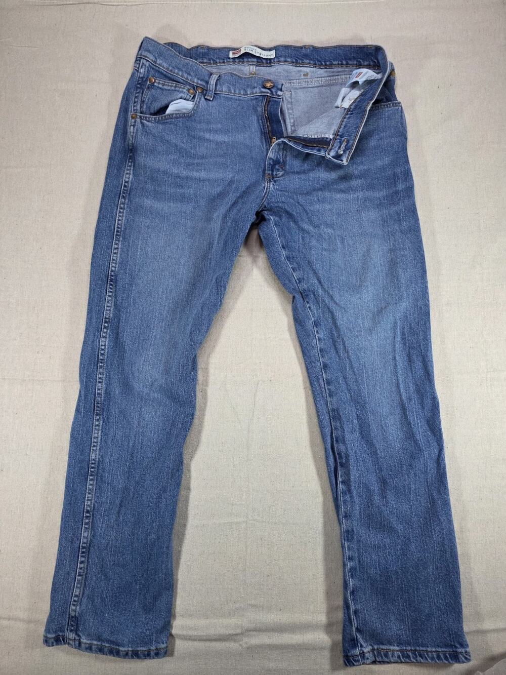 Wrangler Rooted Western Slim Straight Jeans Men's 38x32 Stretch Cowboy Denim...